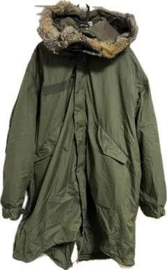 90sヴィンテージ！リアルコヨーテファー！2WAY仕様レザーモッズコートM-51 MILITARY 実物 USED 米軍 M-51用フード コヨーテファー