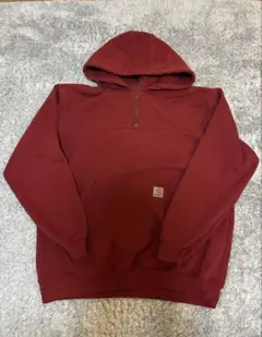 カーハート Carhartt スウェットハーフジップパーカー レッド