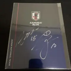 サッカー 日本代表 堂安律 瀬古歩夢 直筆サイン入り下敷き