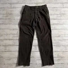 チャコール黒 コーデュロイ パンツ W32 L32 ストレート メンズ　古着