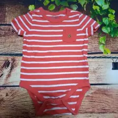 美品！80cm babyGap ボーダーロンパース