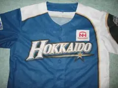 日本ハムファイターズ・ユニフォームシャツ・Ｌサイズ・美品・青