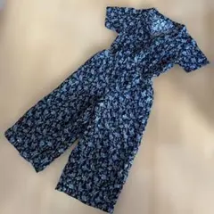 apart by lowrys オールインワン 花柄ネイビー　半袖