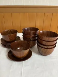 漆器　木製湯呑みセット
