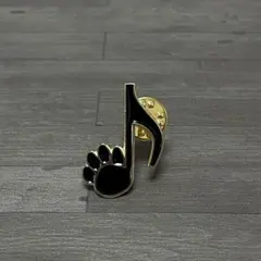 |◤ピンバッジ◢|✨新品✨　ピンズ　音符　ネコ　音楽　八分音符　足型　メタル