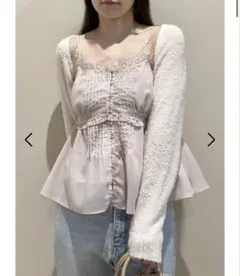 や*み様 【SNIDEL】ボレロメレースキャミセットアップ（CORAL-F）