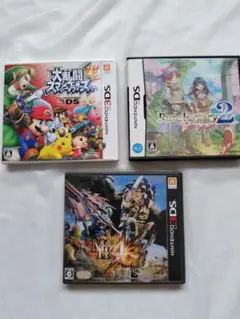 大乱闘スマッシュブラザーズ・ルーンファクトリー2・MH4G 3本セット