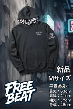 新品 FREE BEAT ロゴ パーカー SUMIKURO Mサイズ 黒 M