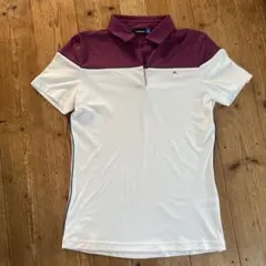 J.LINDEBERG レディース ゴルフシャツ M 白/紫
