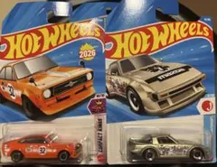 ホットウィール ダットサン サニー + マツダ RX-7 2台 ミニカー