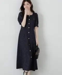 ♡10/5までの出品♡PROPORTION フロント釦スクエアネックワンピース