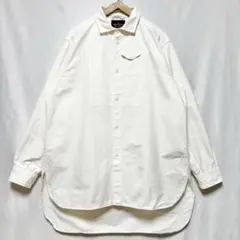 美品✨PLAN C ダブルカラー ロングシャツ ニット襟付き 2way 38 - メルカリ