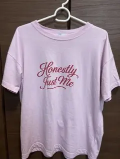 Honestly Just Me ロゴ Tシャツ ライトピンク