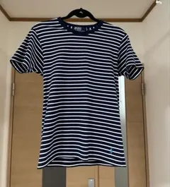 ポロラルフローレン　Tシャツ　M 綿100 ボーダー ポニー　刺繍　ラルフのサムネイル