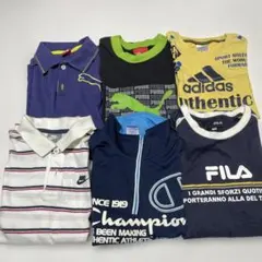 140 Nike ストライプポロシャツ他　合計６枚