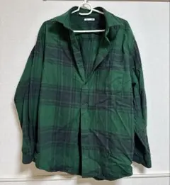 チェックシャツ グリーン