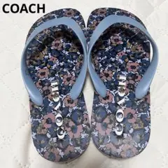 【美品】COACH 花柄ビーチサンダル Mサイズのサムネイル