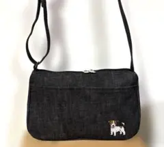 ハンドメイド　ショルダーバッグ　ジャックラッセルテリア　犬刺繍