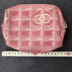 CHANELノベルティピンクポーチ 約20cm