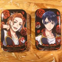 ツイステ　ラメキラ缶バッチ　ケイト&デュース