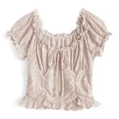 2Wayレースパフスリーブブラウス[dk1484]