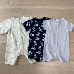 コットンロンパース3点セット 60-70cm