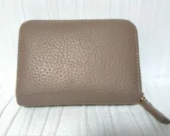 お札を折らない財布　本革ミニ財布