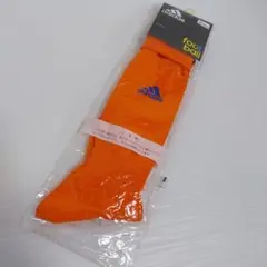 アディダス サッカーソックス 22-24cm 3本ライン オレンジ