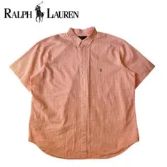 ラルフローレン 半袖シャツ シアサッカー ポニー ボタンダウン 大きいサイズ