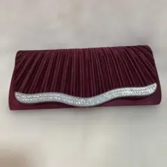 パーティーバッグ 2WAYクラッチバッグ 結婚式 ボルドー　ワインカラー