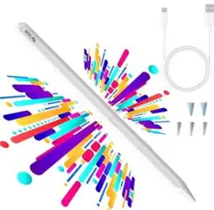 iPadタッチペン Type-C充電傾き感知&磁気吸着 耐摩軽量設計