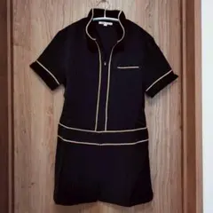 新品】Mサイズ MODE LOUIS 黒チュニック 半袖エステユニフォーム 