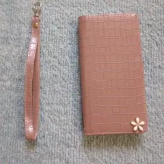 pixel7aピンク 手帳型ケース ストラップ付き