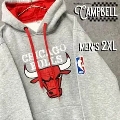 【レア2XL☆US輸入】NBA シカゴブルズ 刺繍スウェットパーカー