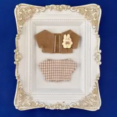 ぬい服10〜12㎝＊2枚セット＊白うさぎちゃん