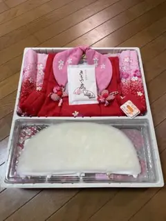 七五三 子供用着物フルセット 3歳 女の子 ふわふわファー襟付き 花柄 花うさぎ