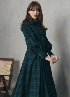 蛯原友里着用✨ ラルフローレン ワンピース チェック ボウタイ