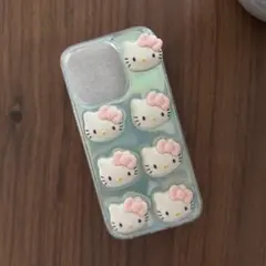 【即日発送】ハローキティ⭐︎3DデコレーションiPhone13・14ケース