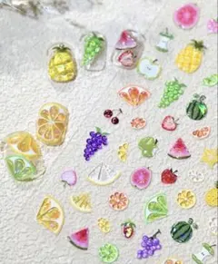 Fruit pattern 3D nail stickers, nail art, decoration, nails