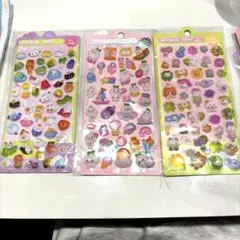 ドロップ 立体シール 5枚セット ぷっくりシール　キッズシール