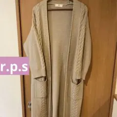 r.p.s rps アールピーエス　ニットロングカーディガン　M ベージュのサムネイル