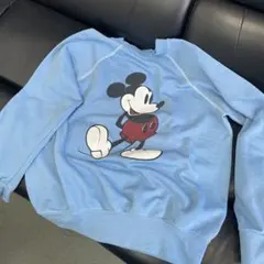 ビンテージ物のミッキーマウス ラグランスリーブ スウェットS位？