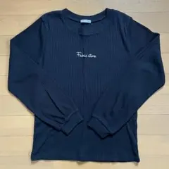 黒リブ長袖TシャツM