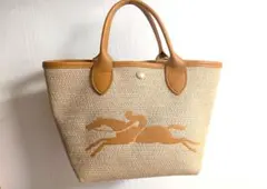 LONGCHAMP 藤素材バッグ 肩ひも付き(新品未使用品) - メルカリ