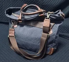 【美品】マスターピース 2WAY トートバッグ 日本製 ネイビー レザーのサムネイル