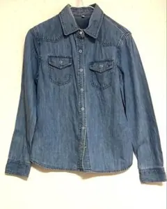 無印良品 レディース デニム生地(100%綿)長袖シャツ Mサイズ