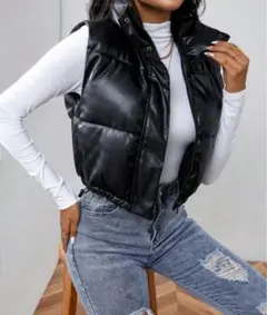 ZARA風ブラックダウンベスト❤︎