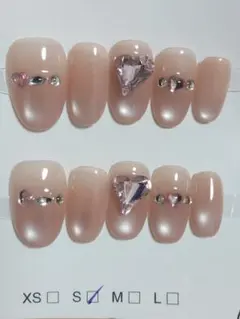 A10ヌードピンク ネイルチップ Sサイズ10個セット