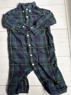 Ralph Lauren ベビー カバーオールグリーンチェック 長袖