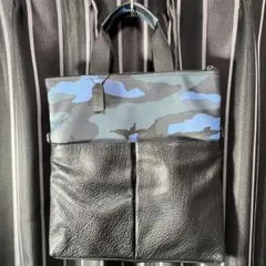 【廃盤】COACH 2wayトートバッグ/ショルダーバッグ ブラック×ネイビーのサムネイル